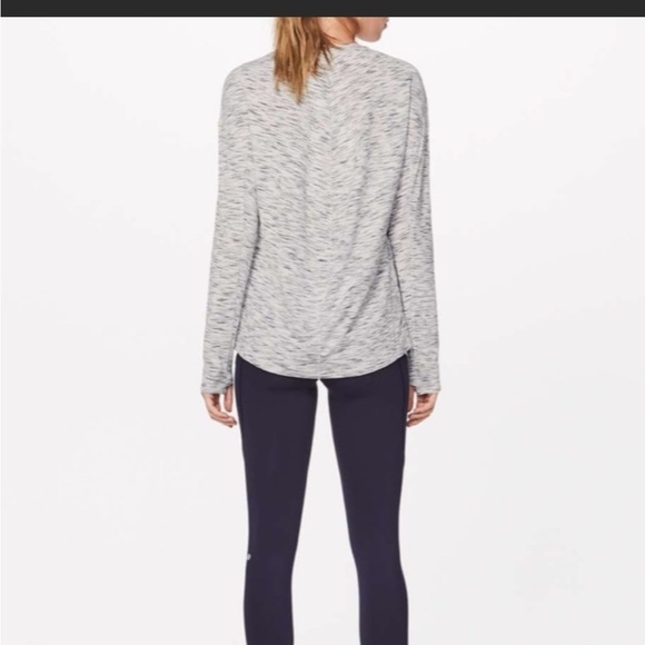 Lululemon Space Dye Gray Meant To Move Long Sleeve Athletic Top Size 6 - Picture 2 of 12